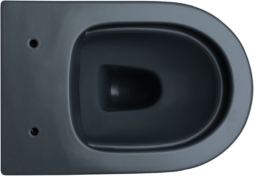 Унитаз подвесной Aquanet Rimless Cetus-GW BL-102N-WHT серый с крышкой микролифт, безободковый купить в интернет-магазине Sanbest