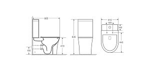 Унитаз CeruttiSpa Santa CT8916 безободковый, с бачком, с крышкой микролифт купить в интернет-магазине Sanbest