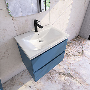 Тумба с раковиной Caprigo Forte 65 два ящика цвет на выбор/эмаль для ванной в интернет-магазине Sanbest