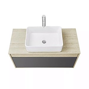 Тумба с раковиной Акватон Лофт Урбан 100 графит\орегон для ванной в интернет-магазине Sanbest