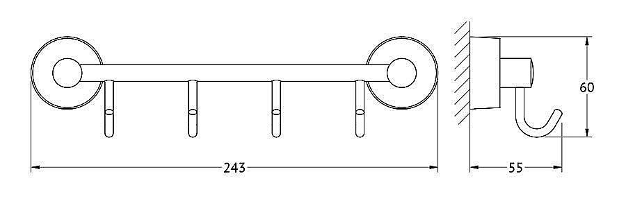 Крючок FBS Nostalgy 25 NOS 025 купить в интернет-магазине сантехники Sanbest