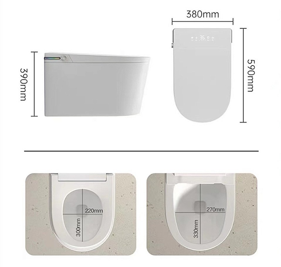 Подвесной умный унитаз SantiLine SL-5038 безободковый, с инсталяцией, с крышкой микролифт, с биде, белый купить в интернет-магазине Sanbest