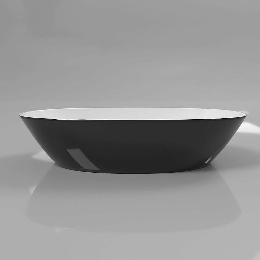 Раковина накладная WhiteCross Amazon 60 0712.060035.10100 черная, белая купить в интернет-магазине Sanbest