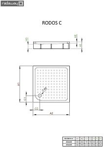 Душевой поддон Radaway Rodos C 80x80 купить в интернет-магазине Sanbest