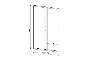 Душевая дверь Royal Bath ACCORD RB HS-C 125x200 стекло матовое/профиль белый купить в интернет-магазине Sanbest