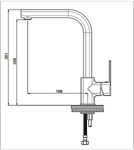 Смеситель для кухни GPD Pedra MTE160 купить в интернет-магазине сантехники Sanbest