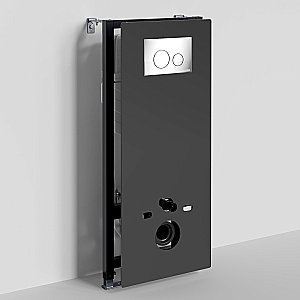 Инсталляция для унитаза WasserKraft Abens 20TLT.010.ME.BL.CH02 черная панель/кнопка хром купить в интернет-магазине сантехники Sanbest