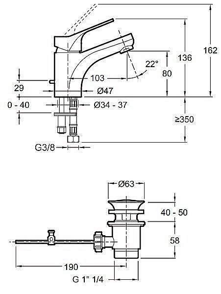 Cмеситель для раковины Jacob Delafon BRIVE E75759-CP купить в интернет-магазине сантехники Sanbest