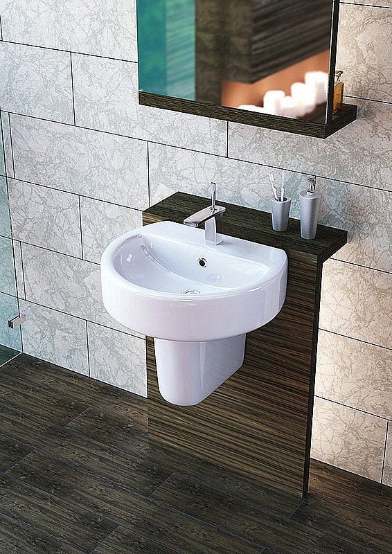 Раковина Sanita luxe Best 55х44 BSTSLWB01 белая купить в интернет-магазине Sanbest