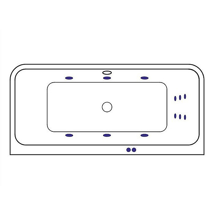 Гидромассажная ванна Excellent Arana 180x85 LINE WAEX.ARA18.LINE.WH белая глянцевая купить в интернет-магазине Sanbest