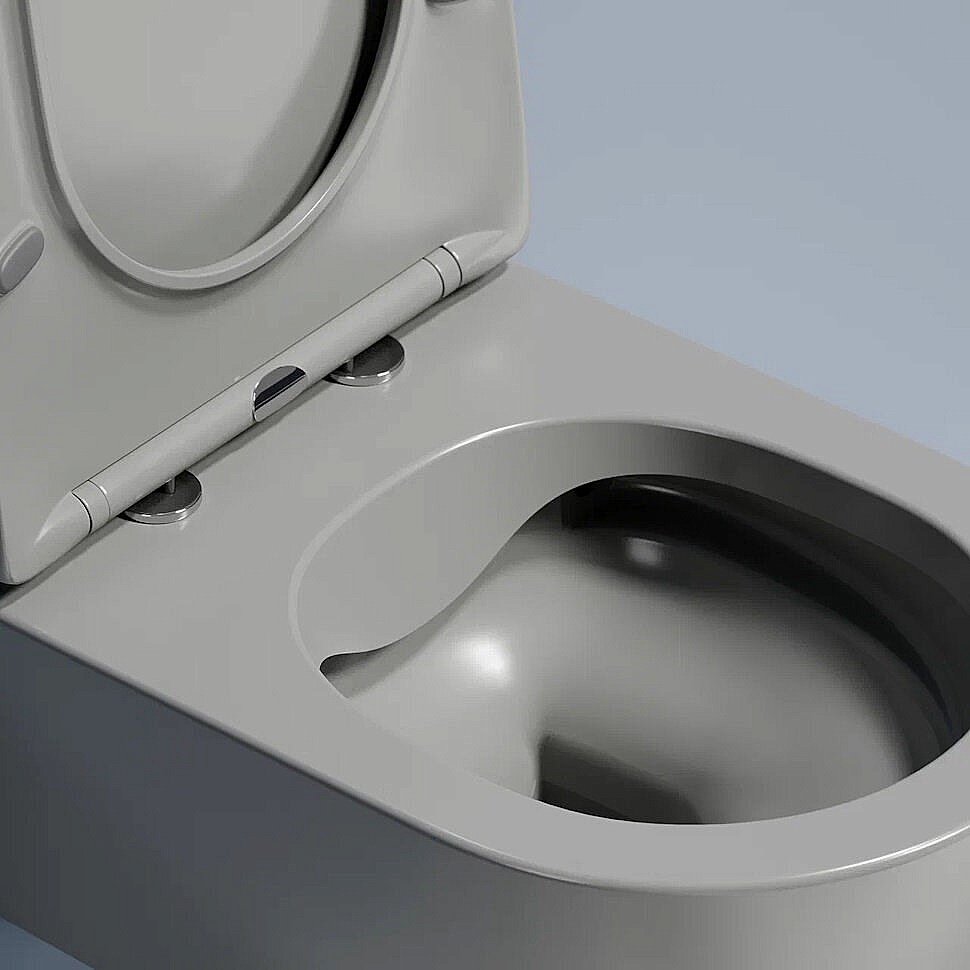 Унитаз подвесной Ceramica Nova Modena CN6063MH безободковый, с крышкой микролифт, антрацит матовый купить в интернет-магазине Sanbest