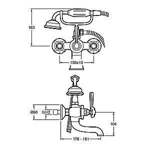Смеситель для ванны Jacob Delafon CLEO 1889 E24313-BGG золото глянцевое купить в интернет-магазине сантехники Sanbest