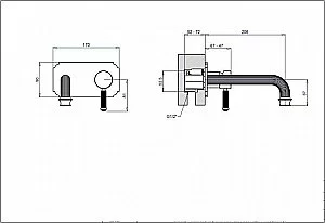 Смеситель для раковины Cezares APHRODITE-BLSM2-01-Bi хром купить в интернет-магазине сантехники Sanbest