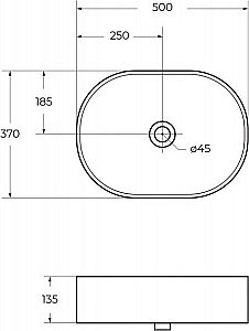 Раковина накладная BelBagno BB1483 белая купить в интернет-магазине Sanbest