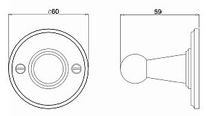 Крючок Burlington A14 BNKL шлифованный никель купить в интернет-магазине сантехники Sanbest