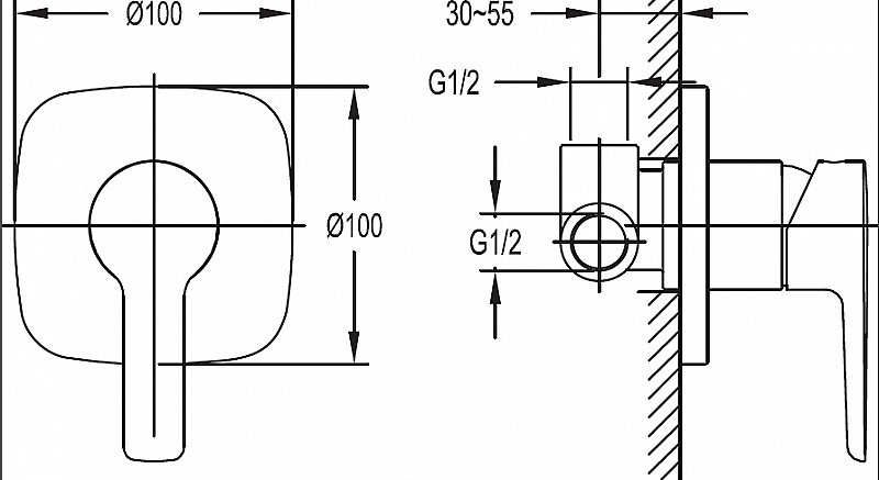 Смеситель для душа Cezares TESORO-DIM-01 купить в интернет-магазине сантехники Sanbest