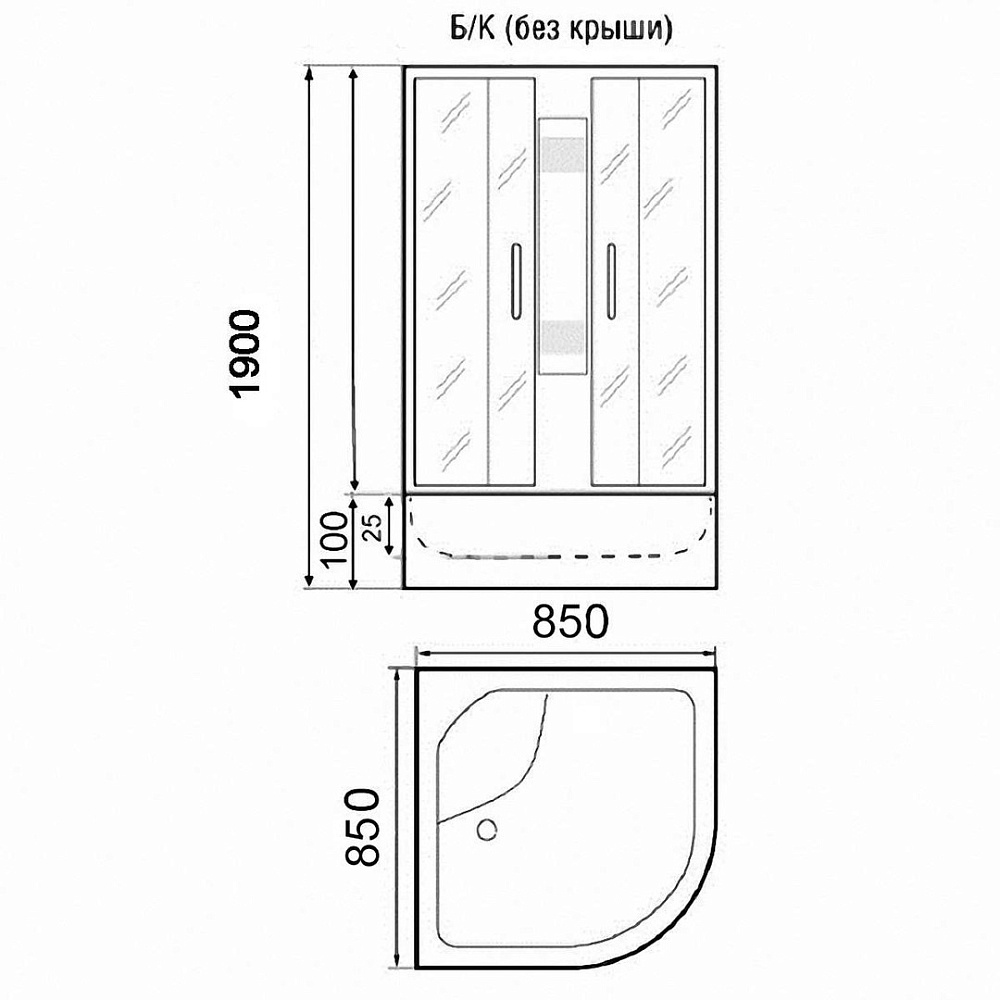 Душевая кабина Parly TMF911 85x85 купить в интернет-магазине Sanbest