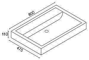 Тумба с раковиной напольная Misty Венера 80 белая для ванной в интернет-магазине Sanbest