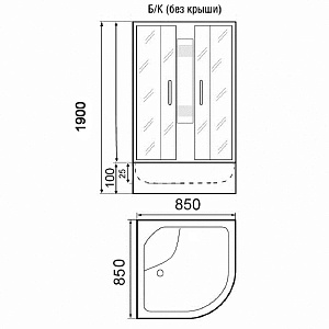 Душевая кабина Parly TMF911 85x85 купить в интернет-магазине Sanbest