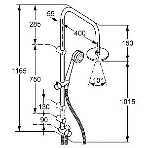 Душевая система Kludi Zenta 660900500 купить в интернет-магазине сантехники Sanbest