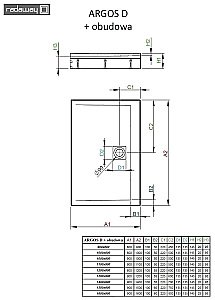Душевой поддон Radaway Argos D 4ADN89-02 90х80 белый купить в интернет-магазине Sanbest