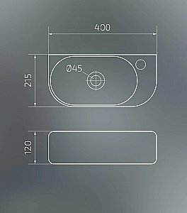 Раковина подвесная Gid Suspendido 40 N9274 61129L белая купить в интернет-магазине Sanbest