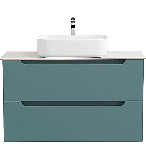 Тумба с раковиной и столещницей BelBagno 90 ETNA-900-2C-SO-AO+KEP-90-BO голубая матовая для ванной в интернет-магазине Sanbest