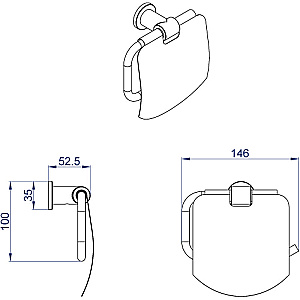 Держатель туалетной бумаги Azario FORNY AZ-88310 хром купить в интернет-магазине сантехники Sanbest
