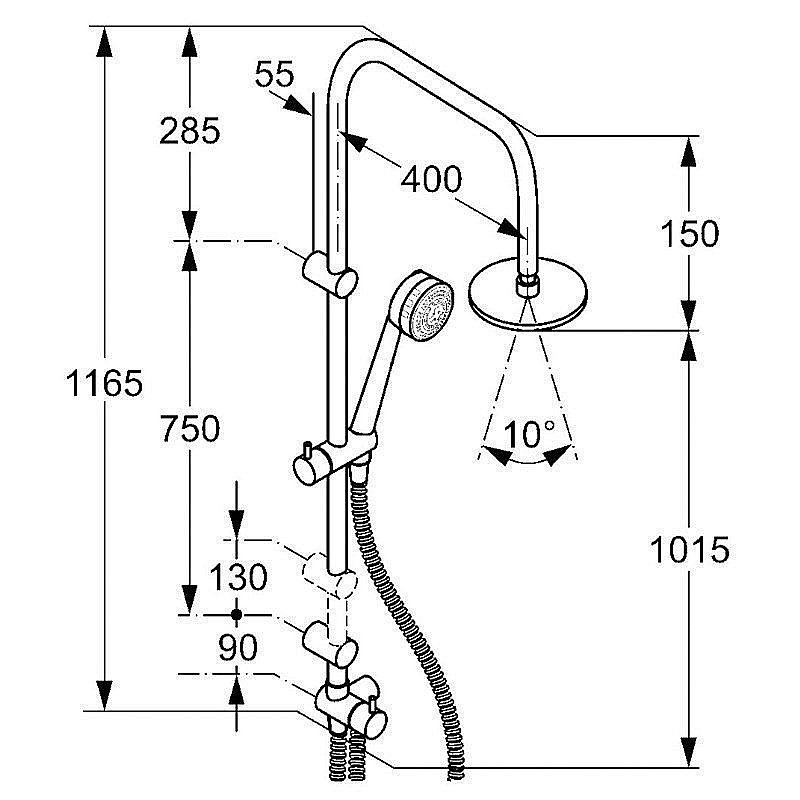 Душевая система Kludi Zenta 660900500 купить в интернет-магазине сантехники Sanbest