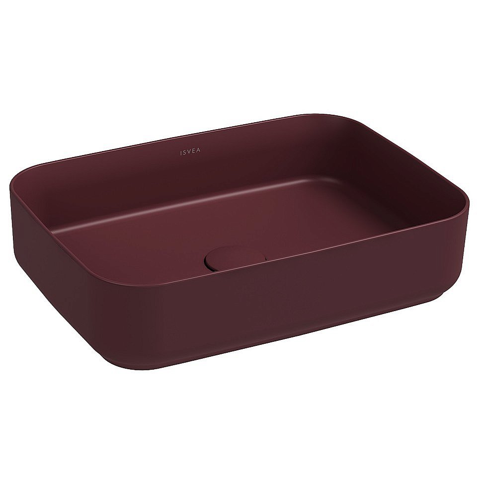 Раковина ISVEA Infinity 50 10NF65050SV-2R бордовый матовый купить в интернет-магазине Sanbest
