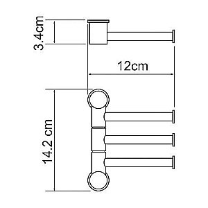 Полотенцедержатель поворотный WasserKRAFT K-1053 купить в интернет-магазине сантехники Sanbest