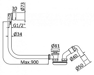 Слив-перелив Cezares Articoli Vari CZR-B-STW золото купить в интернет-магазине сантехники Sanbest