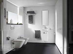 Тумба с раковиной Roca The Gap Original ZRU9302735 45 белый для ванной в интернет-магазине Sanbest