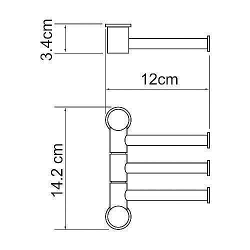 Полотенцедержатель поворотный WasserKRAFT K-1053 купить в интернет-магазине сантехники Sanbest