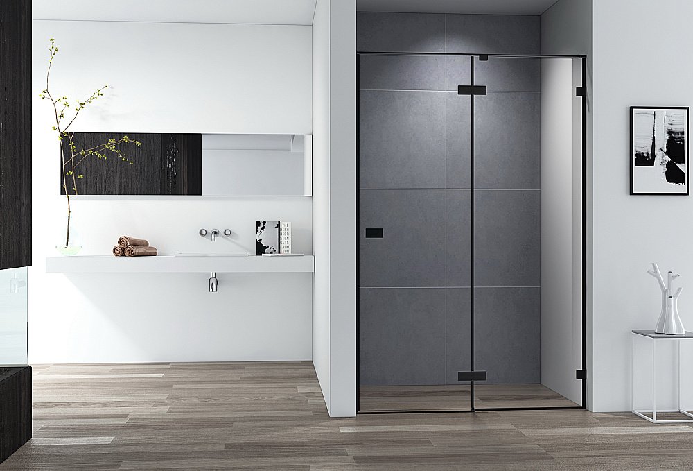 Душевая дверь Cezares BELLAGIO-B-12-100-C-NERO купить в интернет-магазине Sanbest