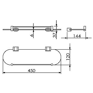 Полка Langberger Lugano 24051G купить в интернет-магазине сантехники Sanbest