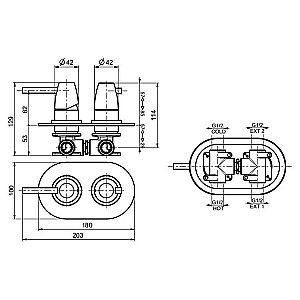 Смеситель для душа Webert Opera Moderna OE860101015 купить в интернет-магазине сантехники Sanbest