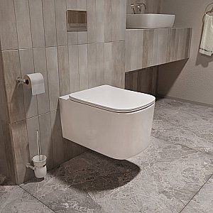 Унитаз подвесной Vincea Ultra VT1-32T белый, с крышкой микролифт, безободковый, слив-торнадо купить в интернет-магазине Sanbest