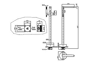 Смеситель для ванны Boheme Spectre 459-MG золото матовое купить в интернет-магазине сантехники Sanbest
