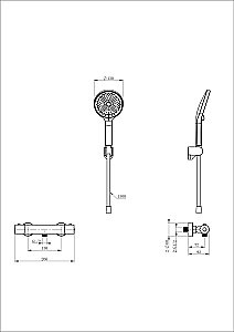 Смеситель для душа с термостатом WONZON & WOGHAND INN 3 WW-B2012-A-MW белый матовый купить в интернет-магазине сантехники Sanbest