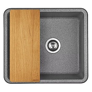 Мойка кухонная Акватон Беллис 57 серая купить в интернет-магазине сантехники Sanbest