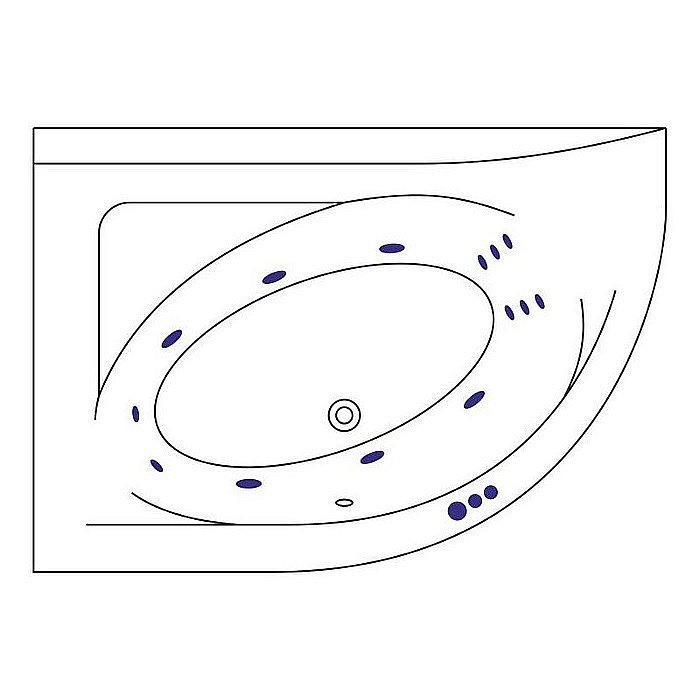 Ванна акриловая EXCELLENT Aquarella SMART WAEX.ARL17.SMART.CR 170x110 белая с гидромассажем купить в интернет-магазине Sanbest
