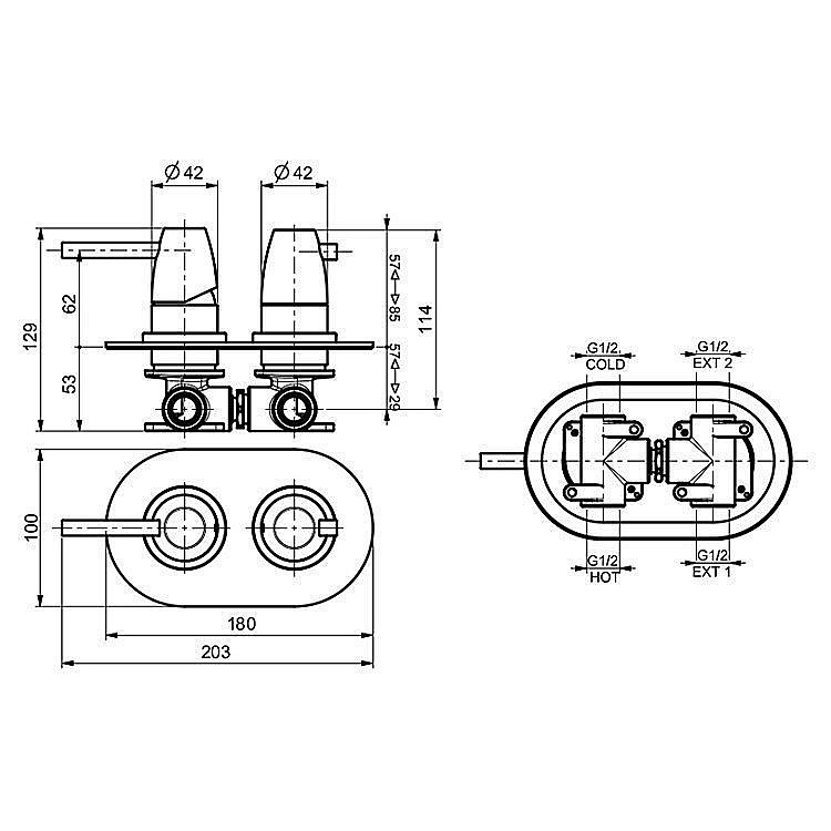 Смеситель для душа Webert Opera Moderna OE860101015 купить в интернет-магазине сантехники Sanbest