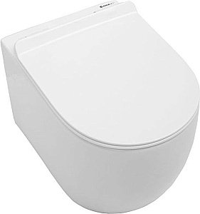 Подвесной унитаз Aquanet Rimless Cetus-W BL-102N-WHT с крышкой микролифт, безободковый купить в интернет-магазине Sanbest