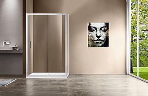 Душевой уголок Vincea Garda VSR-1G8011CL 80x110 стекло прозрачное/профиль хром купить в интернет-магазине Sanbest