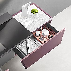 Тумба с раковиной Black&White Gravity V-2438 160 серая для ванной в интернет-магазине Sanbest