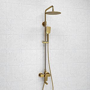 Душевая система WasserKraft Aisch 5500 SET2668 золото матовое купить в интернет-магазине сантехники Sanbest