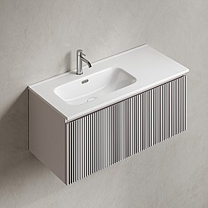 Тумба с раковиной Sancos Snob R 1.0 SNR1.0100LSM/SNR1.0100RSM Doha Soft для ванной в интернет-магазине Sanbest