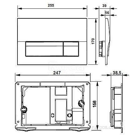 Кнопка для инсталляции Roca Active В01  8901170B2 купить в интернет-магазине сантехники Sanbest