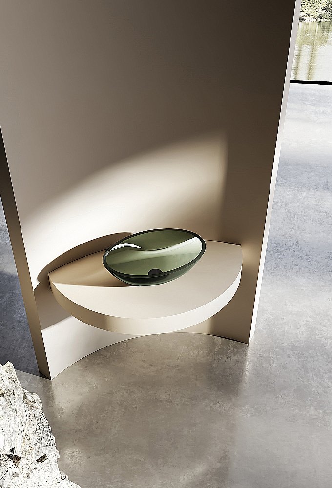 Раковина Abber Kristall AT2802Vesuvian оливковая купить в интернет-магазине Sanbest